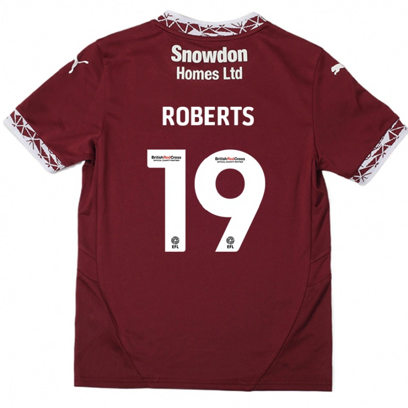 Danxen Enfant Maillot Tyler Roberts #19 Bordeaux Tenues Domicile 2024/25 T-Shirt