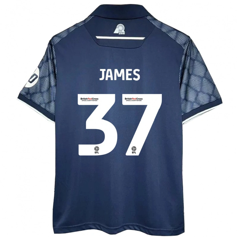 Danxen Enfant Maillot Matty James #37 Noir Tenues Extérieur 2024/25 T-Shirt