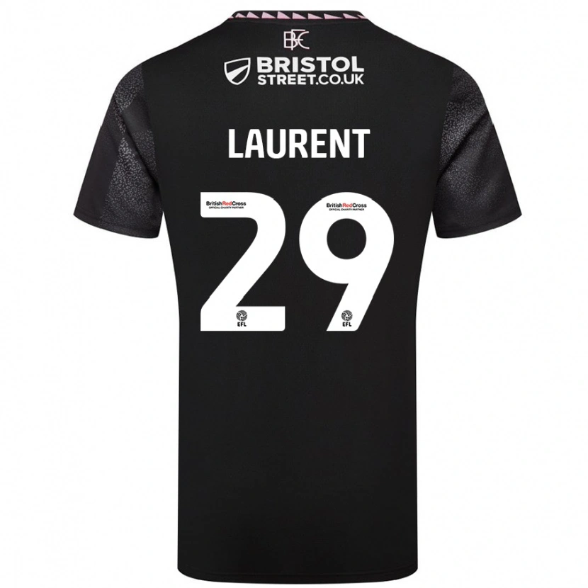 Danxen Enfant Maillot Josh Laurent #29 Noir Tenues Extérieur 2024/25 T-Shirt