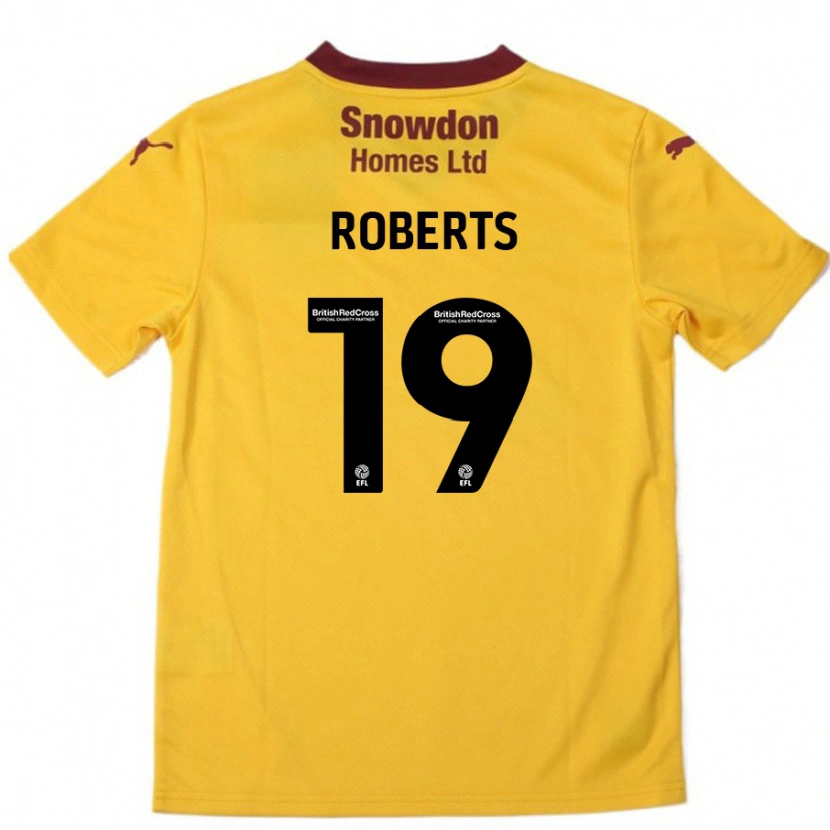 Danxen Enfant Maillot Tyler Roberts #19 Orange Bordeaux Tenues Extérieur 2024/25 T-Shirt