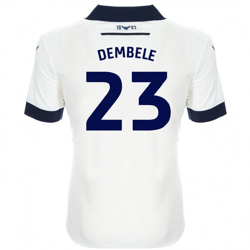 Danxen Enfant Maillot Siriki Dembélé #23 Blanc Bleu Marine Tenues Extérieur 2024/25 T-Shirt