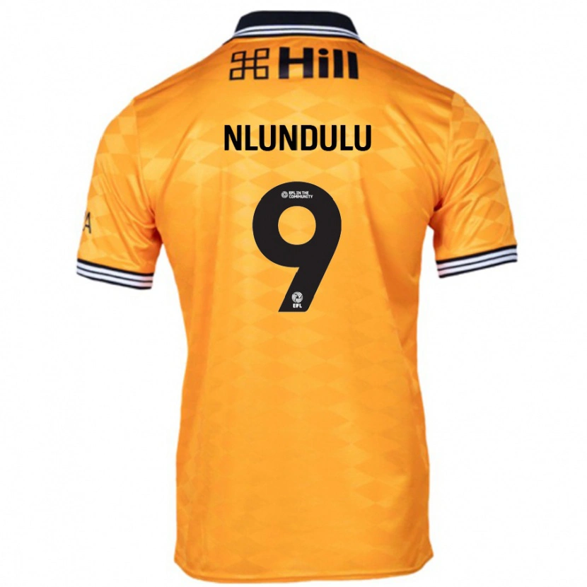 Danxen Enfant Maillot Dan Nlundulu #9 Orange Tenues Domicile 2024/25 T-Shirt