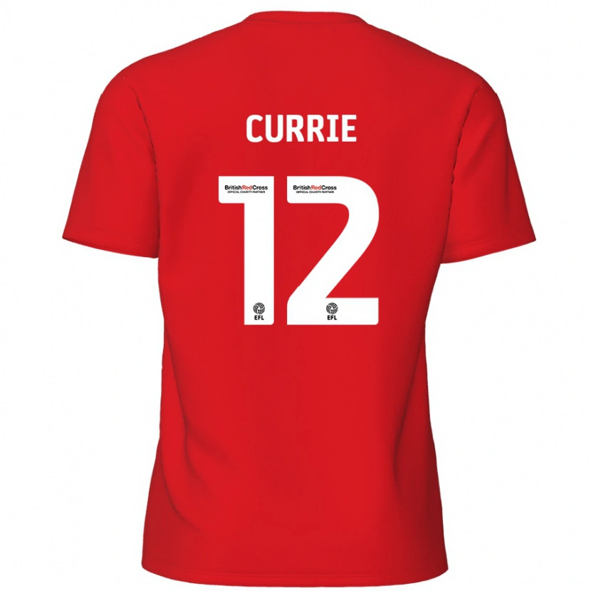 Danxen Enfant Maillot Jack Currie #12 Rouge Tenues Domicile 2024/25 T-Shirt