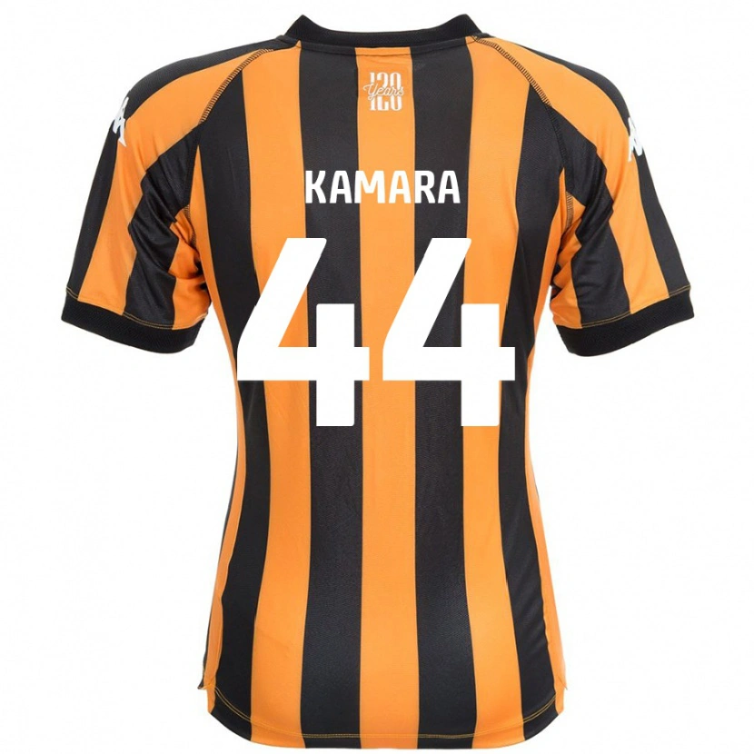 Danxen Enfant Maillot Abu Kamara #44 Noir Ambre Tenues Domicile 2024/25 T-Shirt