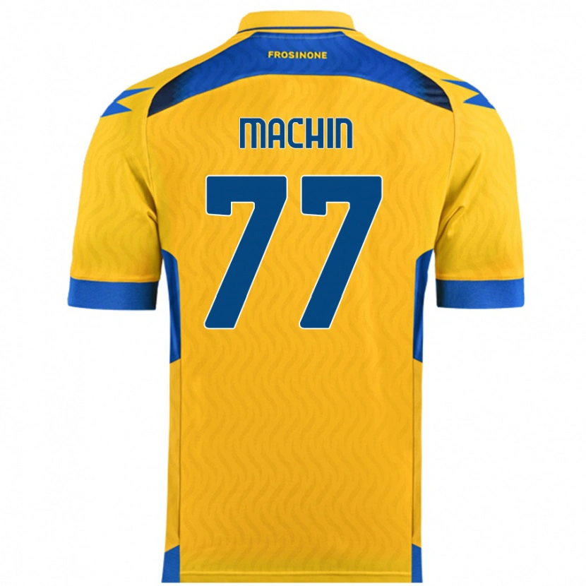 Danxen Enfant Maillot José Machín #77 Jaune Tenues Domicile 2024/25 T-Shirt