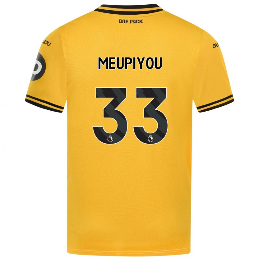 Danxen Enfant Maillot Bastien Meupiyou #33 Jaune Tenues Domicile 2024/25 T-Shirt