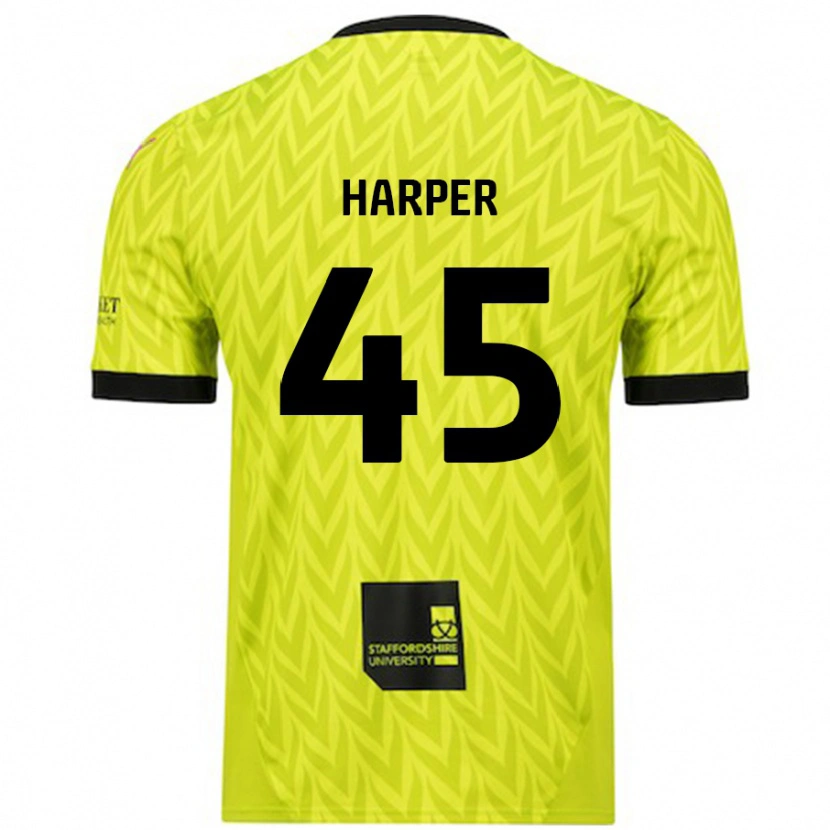 Danxen Enfant Maillot Rekeem Harper #45 Vert Fluo Tenues Extérieur 2024/25 T-Shirt