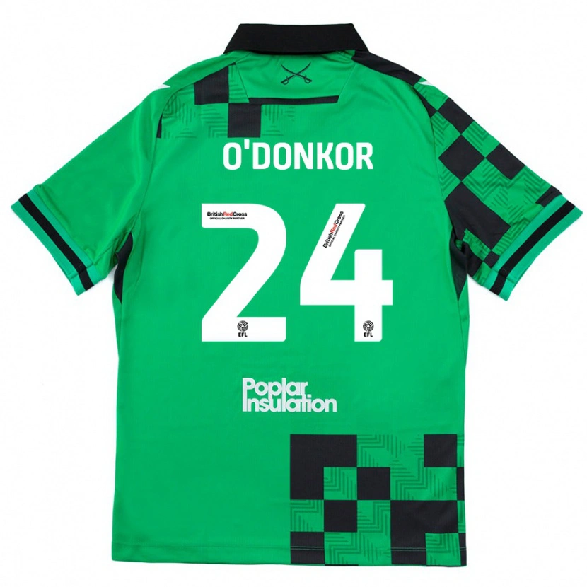 Danxen Enfant Maillot Gatlin O'donkor #24 Vert Noir Tenues Extérieur 2024/25 T-Shirt