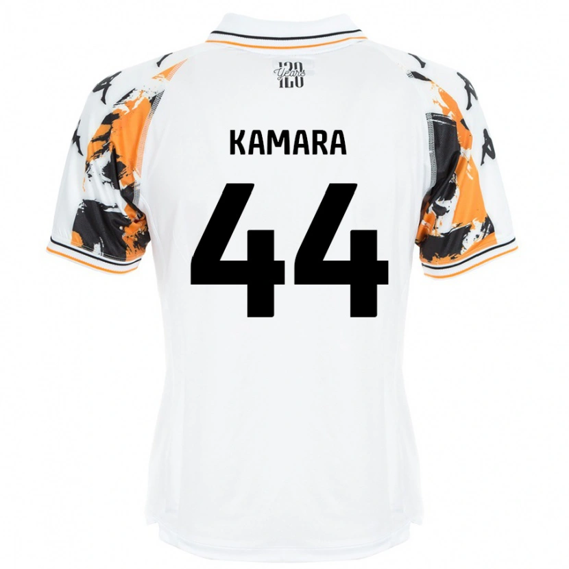 Danxen Enfant Maillot Abu Kamara #44 Blanc Tenues Extérieur 2024/25 T-Shirt