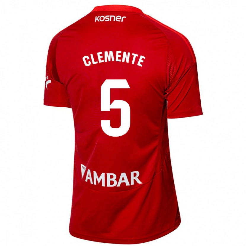 Danxen Enfant Maillot Enrique Clemente #5 Blanc Bleu Tenues Extérieur 2024/25 T-Shirt