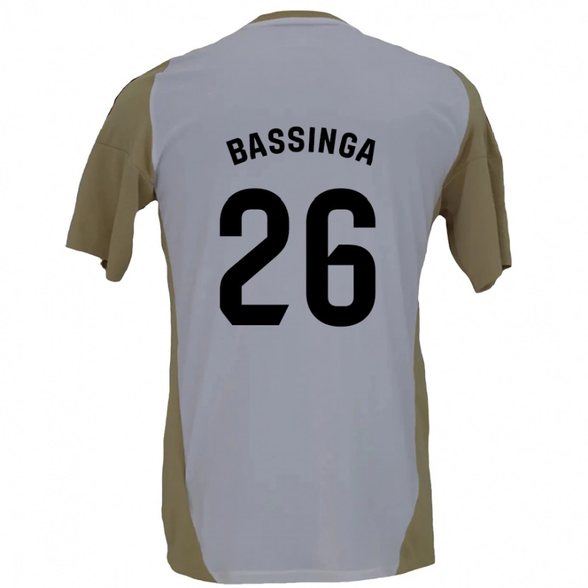 Danxen Enfant Maillot Aboubacar Bassinga #26 Marron Blanc Tenues Extérieur 2024/25 T-Shirt