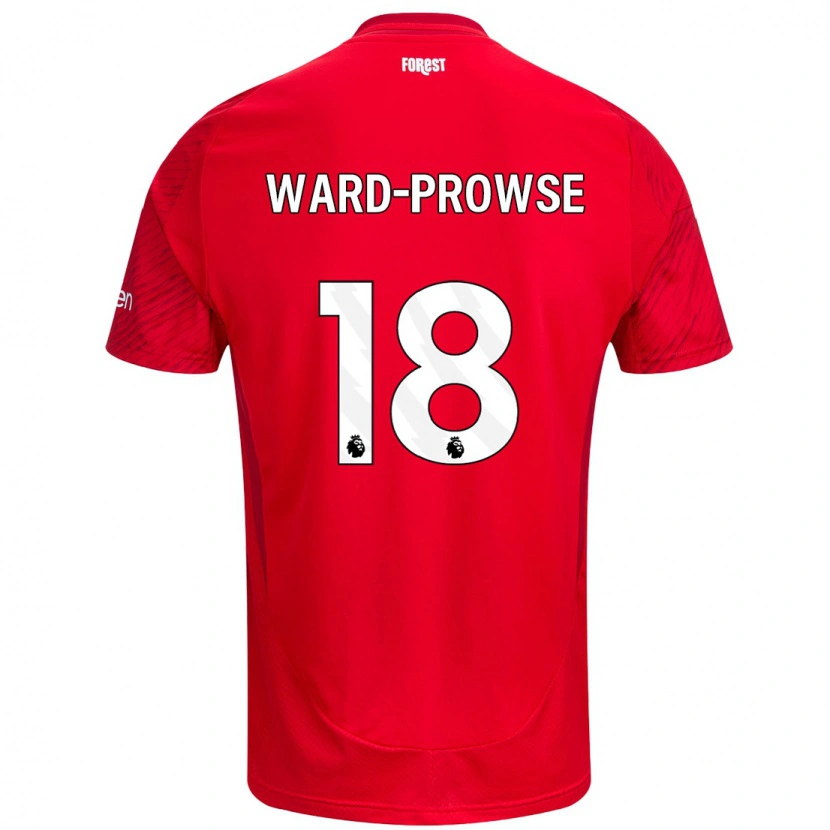 Danxen Homme Maillot James Ward-Prowse #18 Rouge Blanc Tenues Domicile 2024/25 T-Shirt