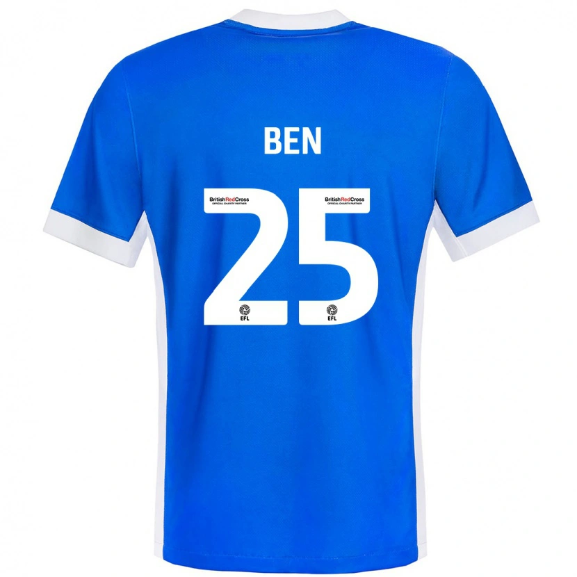 Danxen Homme Maillot Ben Davies #25 Bleu Blanc Tenues Domicile 2024/25 T-Shirt