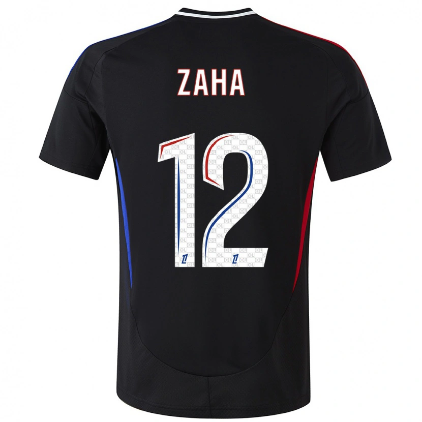 Danxen Homme Maillot Wilfried Zaha #12 Noir Tenues Extérieur 2024/25 T-Shirt