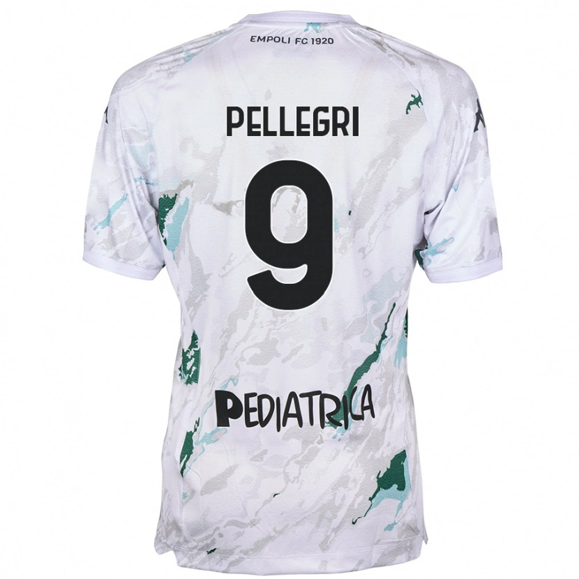 Danxen Homme Maillot Pietro Pellegri #9 Gris Tenues Extérieur 2024/25 T-Shirt