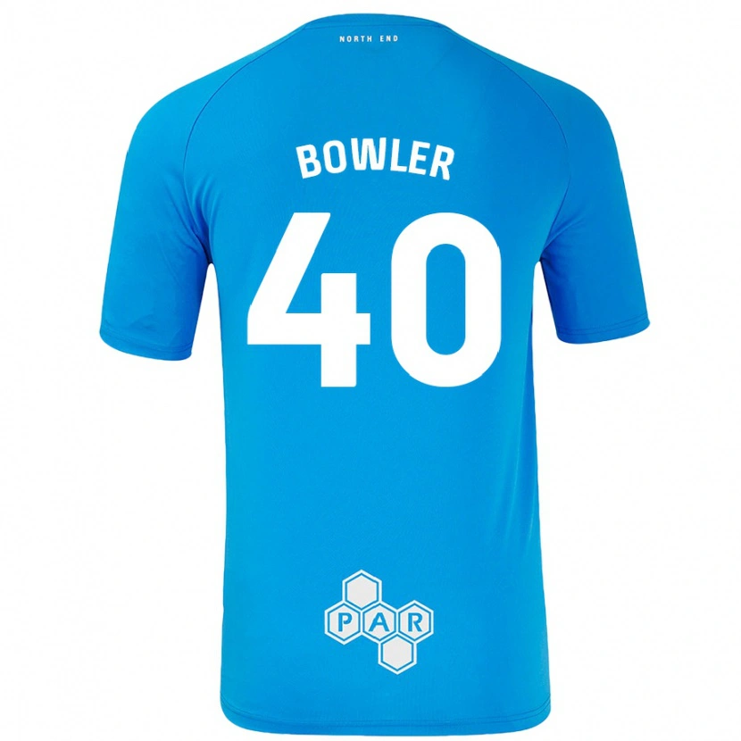 Danxen Homme Maillot Josh Bowler #40 Bleu Ciel Tenues Extérieur 2024/25 T-Shirt