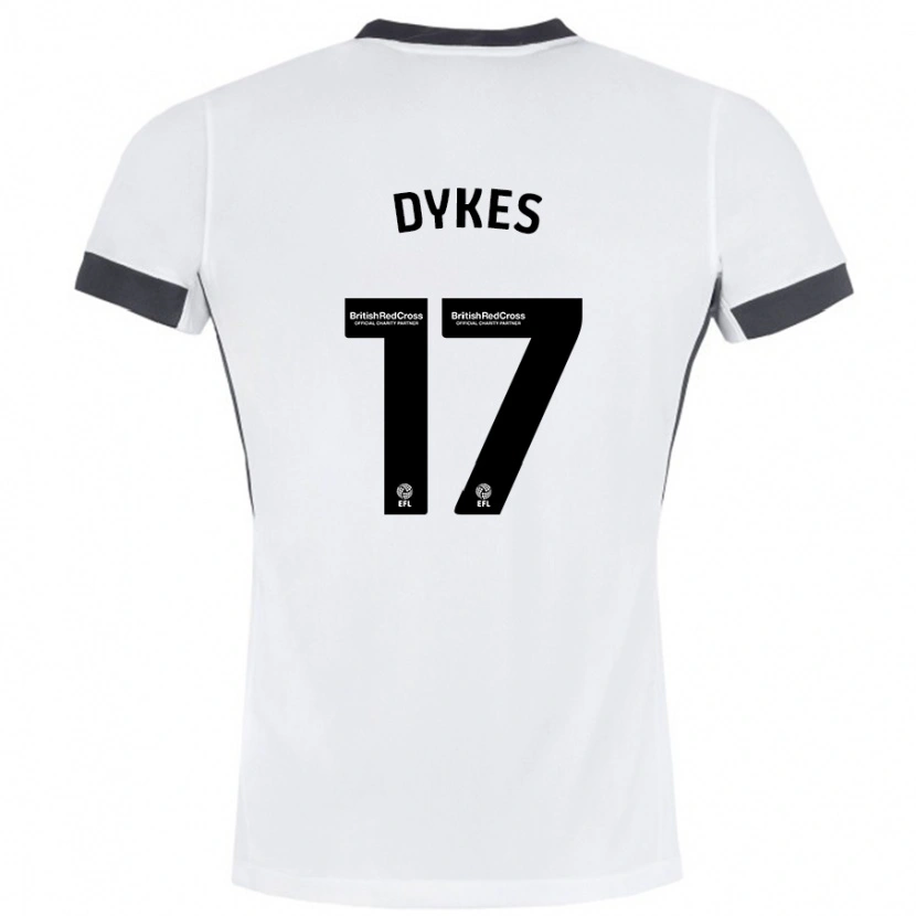 Danxen Homme Maillot Lyndon Dykes #17 Blanc Noir Tenues Extérieur 2024/25 T-Shirt