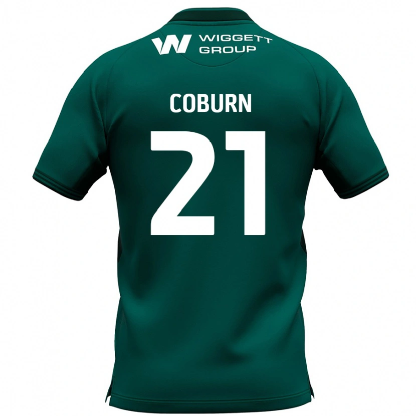 Danxen Homme Maillot Josh Coburn #21 Vert Tenues Extérieur 2024/25 T-Shirt