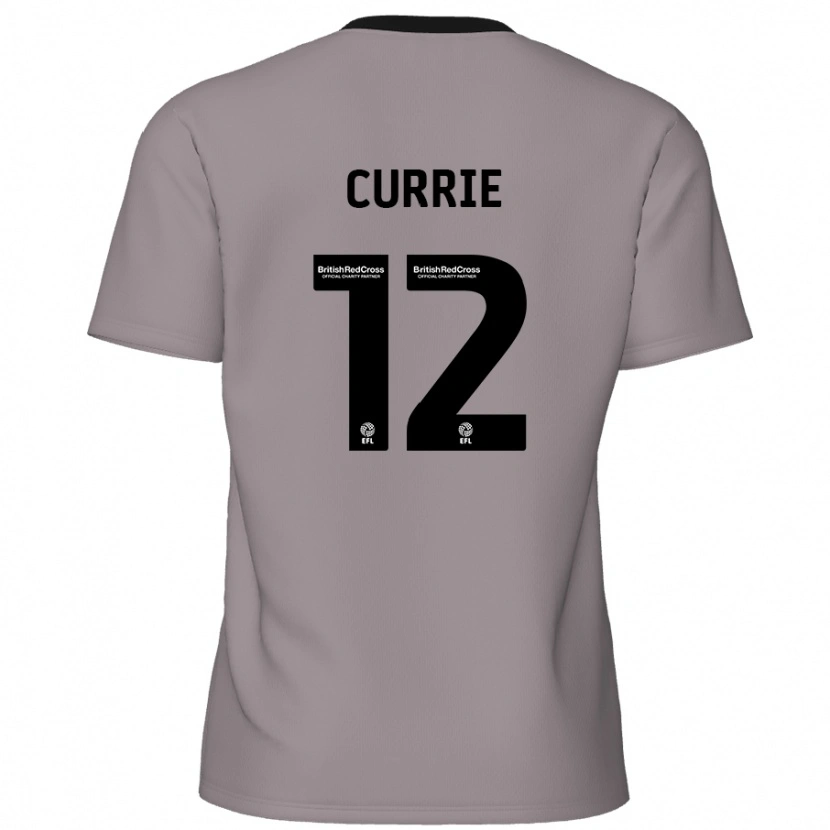 Danxen Homme Maillot Jack Currie #12 Gris Tenues Extérieur 2024/25 T-Shirt